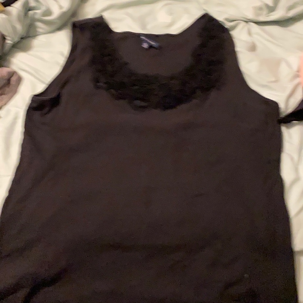 Tommy Hilfiger Ribbed Tank with Furry Collar